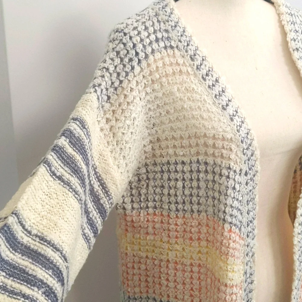 ✨4X HP✨ Oversized Boyfriend Striped Open Cardigan - M/L - Picture 12 of 15